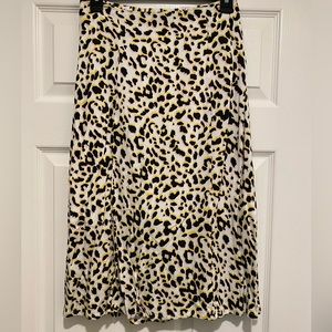 Leopard print midi skirt